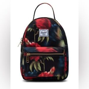 Herschel Supply Co. Mini Nova Backpack Blurry Roses Red/Black Gold Hardware